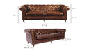 Birmingham Sofa Dark Brown Leather