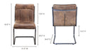 Ansel Dining Chair Grazed Brown Leather - Set Of Two