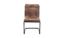 Ansel Dining Chair Grazed Brown Leather - Set Of Two