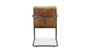 Ansel Arm Chair Grazed Brown Leather - Set Of Two