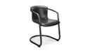 Freeman Dining Chair Onyx Black Leather - Set Of Two
