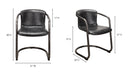 Freeman Dining Chair Onyx Black Leather - Set Of Two