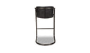Freeman Barstool Onyx Black Leather - Set Of Two