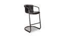 Freeman Barstool Onyx Black Leather - Set Of Two
