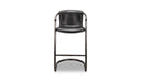 Freeman Barstool Onyx Black Leather - Set Of Two
