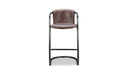 Freeman Barstool Grazed Brown Leather - Set Of Two