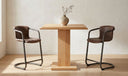Freeman Counter Stool Grazed Brown Leather - Set Of Two