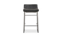 Starlet Counter Stool Onyx Black Leather - Set Of Two