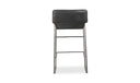 Starlet Counter Stool Onyx Black Leather - Set Of Two