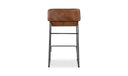 Starlet Counter Stool Open Road Brown Leather - Set Of Two