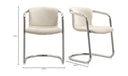 Freeman Chrome Frame Dining Chair Blended Cream - Set Of Two
