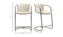 Freeman Chrome Frame Counter Stool Blended Cream - Set Of Two