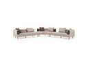 Plume - Modern Brown Fabric Sectional Sofa