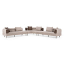 Plume - Modern Brown Fabric Sectional Sofa
