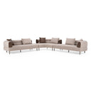 Plume - Modern Brown Fabric Sectional Sofa