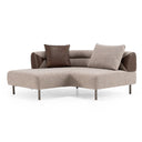 Plume - Modern Brown Fabric Sectional Sofa