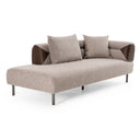 Plume - Modern Brown Fabric Sectional Sofa