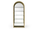 Poise - Modern Antique Brass + Mirror Bookcase