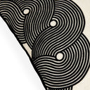 Pompidou B&W Half Circles Pillow