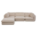 Pompidou 120” Modular Four-Piece Sectional with Ottoman