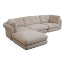 Pompidou 120” Modular Four-Piece Sectional with Ottoman