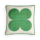 Pompidou Green Quatrefoil Pillow