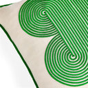 Pompidou Green Quatrefoil Pillow