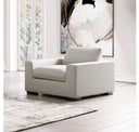 Poppy - Modern White Fabric Long Sofa