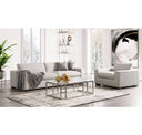 Poppy - Modern White Fabric Lounge Chair