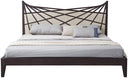 Prism Modern Brown & Beige Bonded Leather Bed