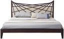 Prism Modern Brown & Beige Bonded Leather Bed