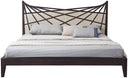 Prism Modern Brown & Beige Bonded Leather Bed