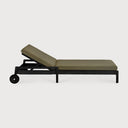 Green Teak Black Jack Outdoor Adjustable Lounger