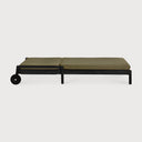 Green Teak Black Jack Outdoor Adjustable Lounger