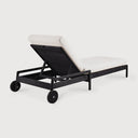 Off White Teak Black Jack Outdoor Adjustable Lounger