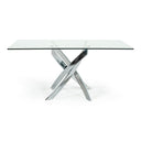Pyrite Modern Rectangular Glass Dining Table