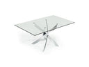 Pyrite Modern Rectangular Glass Dining Table