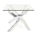 Pyrite Modern Glass and Gold Console Table