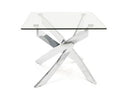 Bradford - Modern Smoked Glass & Rosegold Small End Table