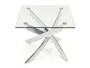 Lassen - Modern Glass & Walnut End Table