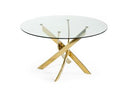Auer - White Marble & Gold Dining Table