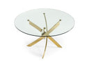 Auer - White Marble & Gold Dining Table