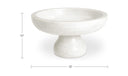 Palermo Pedestal Bowl White Marble