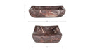 Piero Basin Deep Red Marble
