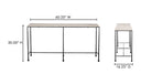 River Console Table Botticino Marble