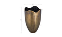 Athena Cast Aluminum Vase Antique Brass