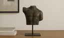 Victor Cast Aluminum Sculpture Dark Green Patina