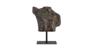 Victor Cast Aluminum Sculpture Dark Green Patina