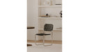 Moma Stainless Steel Dining Chair Black Leather - Set Of Two