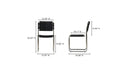 Moma Stainless Steel Dining Chair Black Leather - Set Of Two
